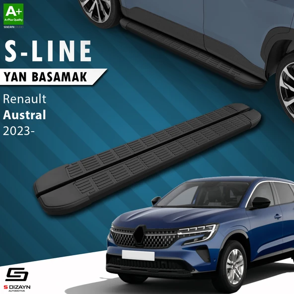 S-Dizayn Renault Austral S-Line Siyah Yan Basamak 183 Cm 2023 Üzeri A+ Kalite ürün görseli 1