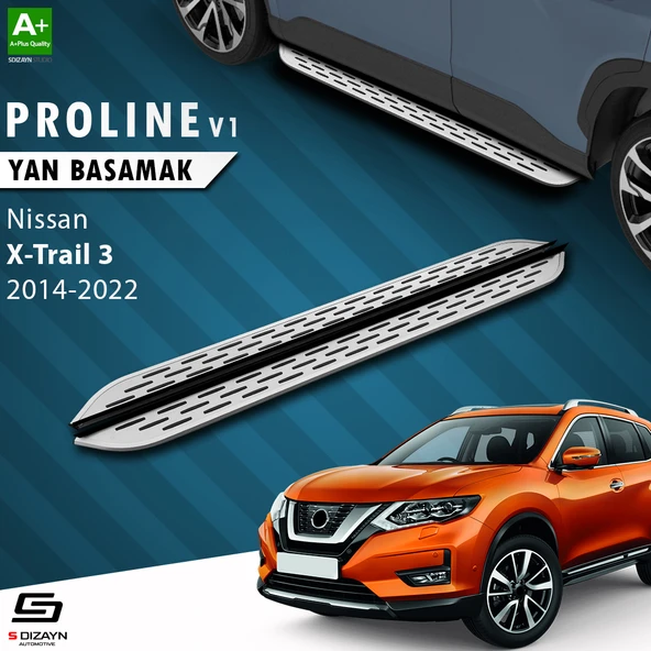 S-Dizayn Nissan X-Trail T32 OEM Still Pro V1 Aluminyum Yan Basamak 183 Cm 2014-2022 A+ Kalite ürün görseli 1