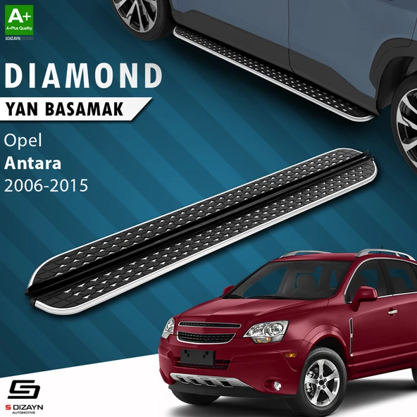 S-Dizayn Opel Antara Diamond Krom Yan Basamak 183 Cm 2006-2015 A+ Kalite ürün görseli 1