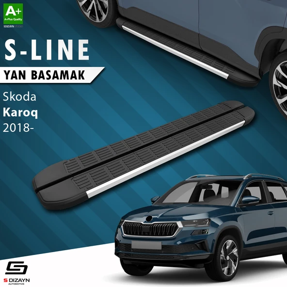 S-Dizayn Skoda Karoq S-Line Aluminyum Yan Basamak 173 Cm 2018 Üzeri A+ Kalite ürün görseli 1