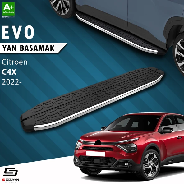 S-Dizayn Citroen C4 X Evo Krom Yan Basamak 183 Cm 2022 Üzeri A+ Kalite ürün görseli 1