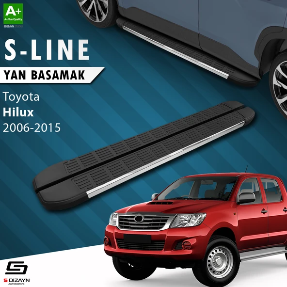 S-Dizayn Toyota Hilux 7 S-Line Krom Yan Basamak 203 Cm 2006-2015 A+ Kalite ürün görseli 1