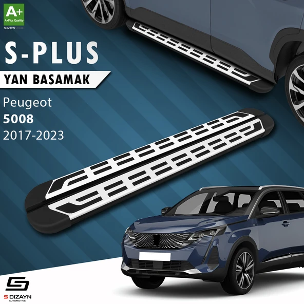 S-Dizayn Peugeot 5008 2 S-Plus Gri Yan Basamak 203 Cm 2017-2023 A+ Kalite ürün görseli 1