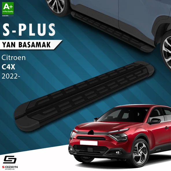 S-Dizayn Citroen C4 X S-Plus Siyah Yan Basamak 183 Cm 2022 Üzeri A+ Kalite ürün görseli 1