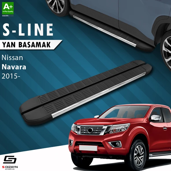 S-Dizayn Nissan Navara 3 S-Line Krom Yan Basamak 203 Cm 2015 Üzeri A+ Kalite ürün görseli 1