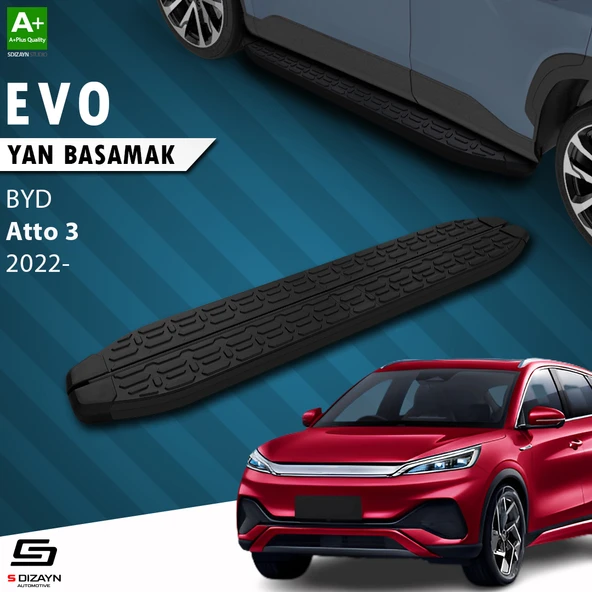 S-Dizayn BYD Atto 3 Evo Siyah Yan Basamak 193 Cm 2022 Üzeri ürün görseli 1