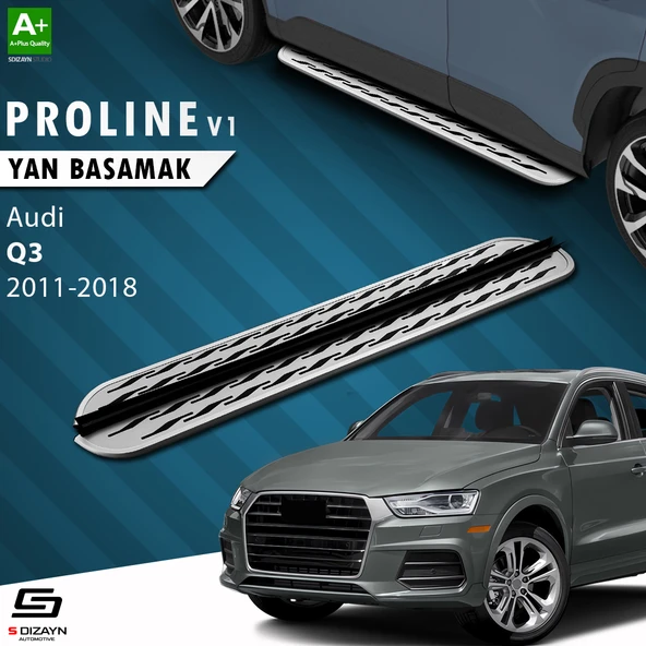 S-Dizayn Audi Q3 8U OEM Still Pro V2 Aluminyum Yan Basamak 173 Cm 2011-2018 A+ Kalite ürün görseli 1