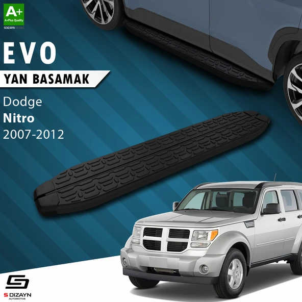 S-Dizayn Dodge Nitro Evo Siyah Yan Basamak 153 Cm 2007-2012 A+ Kalite ürün görseli 1