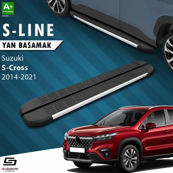 S-Dizayn Suzuki SX4 2 S-Cross S-Line Aluminyum Yan Basamak 173 Cm 2014-2021 A+ Kalite ürün görseli 1