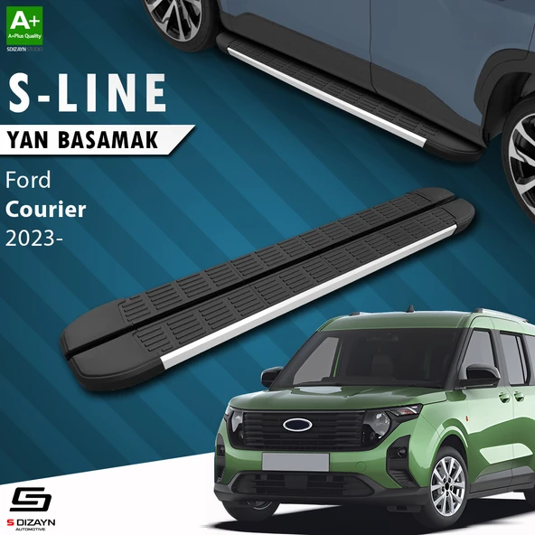 S-Dizayn Ford Courier 2 S-Line Aluminyum Yan Basamak 183 Cm 2023 Üzeri A+ Kalite ürün görseli 1