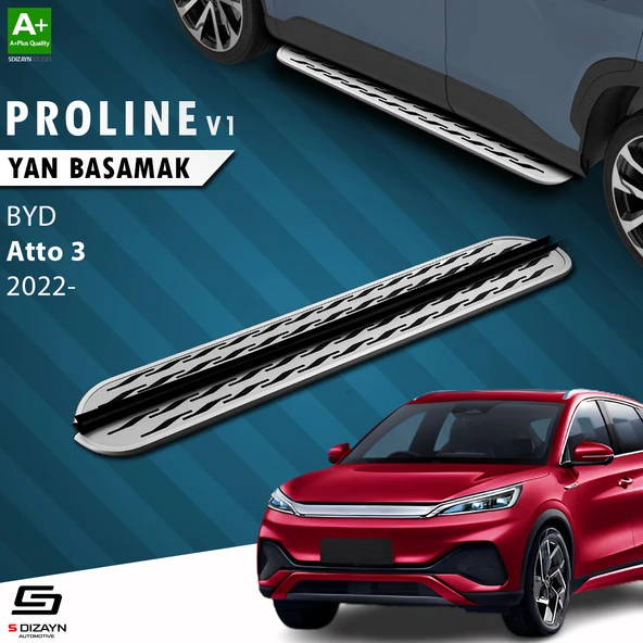 S-Dizayn BYD Atto 3 OEM Still Pro V2 Aluminyum Yan Basamak 183 Cm 2022 Üzeri ürün görseli 1