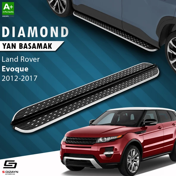 S-Dizayn Land Rover Range Rover Evoque Diamond Krom Yan Basamak 173 Cm 2012-2017 A+ Kalite ürün görseli 1