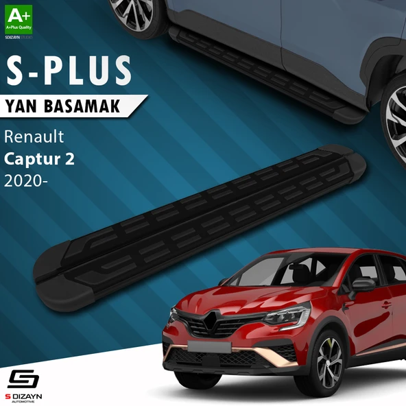 S-Dizayn Renault Captur 2 S-Plus Siyah Yan Basamak 183 Cm 2020 Üzeri A+ Kalite ürün görseli 1