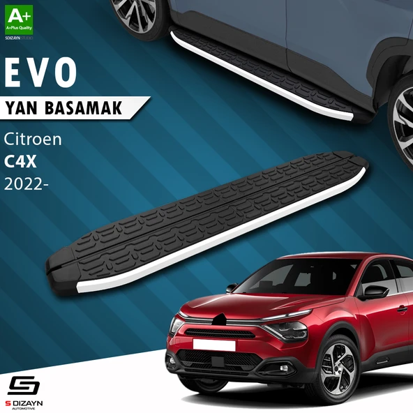 S-Dizayn Citroen C4 X Evo Aluminyum Yan Basamak 183 Cm 2022 Üzeri A+ Kalite ürün görseli 1