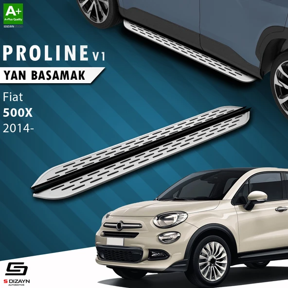 S-Dizayn Fiat 500X OEM Still Pro V1 Aluminyum Yan Basamak 173 Cm 2014 Üzeri A+ Kalite ürün görseli 1
