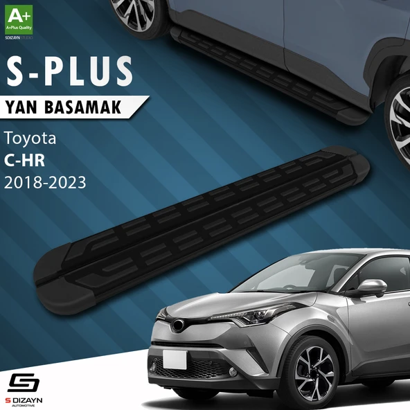 S-Dizayn Toyota C-HR S-Plus Siyah Yan Basamak 173 Cm 2016-2023 A+ Kalite ürün görseli 1