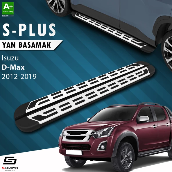 S-Dizayn Isuzu D-Max 2 S-Plus Gri Yan Basamak 203 Cm 2012-2019 A+ Kalite ürün görseli 1