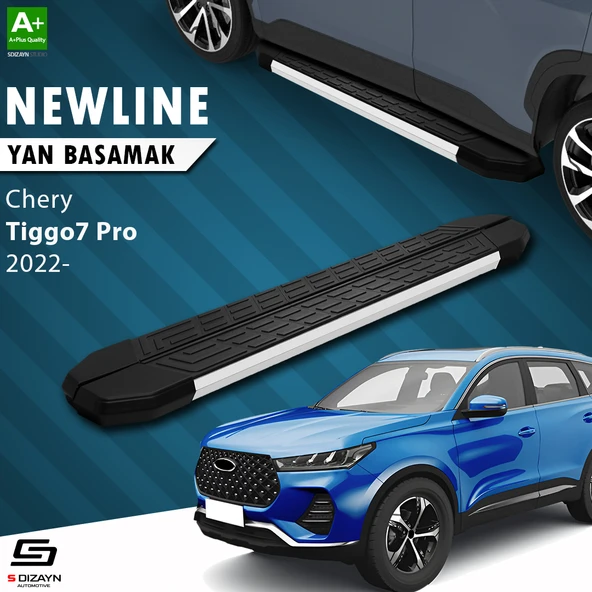 S-Dizayn Chery Tiggo7 Pro NewLine Aluminyum Yan Basamak 183 Cm 2022 Üzeri A+ Kalite ürün görseli 1