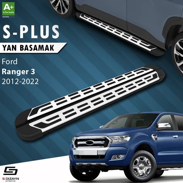 S-Dizayn Ford Ranger 3 S-Plus Gri Yan Basamak 203 Cm 2012-2022 A+ Kalite ürün görseli 1