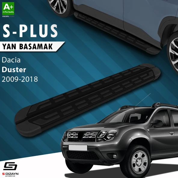 S-Dizayn Dacia Duster S-Plus Siyah Yan Basamak 173 Cm 2009-2018 A+ Kalite ürün görseli 1