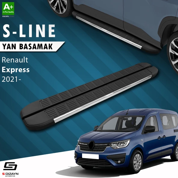 S-Dizayn Renault Express S-Line Krom Yan Basamak 203 Cm 2021 Üzeri A+ Kalite ürün görseli 1