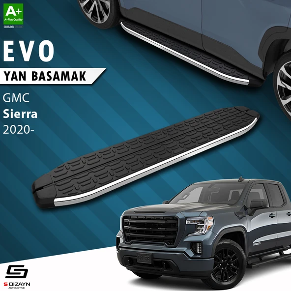 S-Dizayn GMC Sierra 5 Uzun Şase Evo Krom Yan Basamak 253 Cm 2020 Üzeri A+ Kalite ürün görseli 1