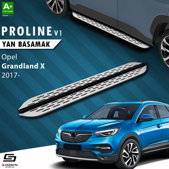 S-Dizayn Opel Grandland X OEM Still Pro V1 Aluminyum Yan Basamak 183 Cm 2017-2024 A+ Kalite ürün görseli 1