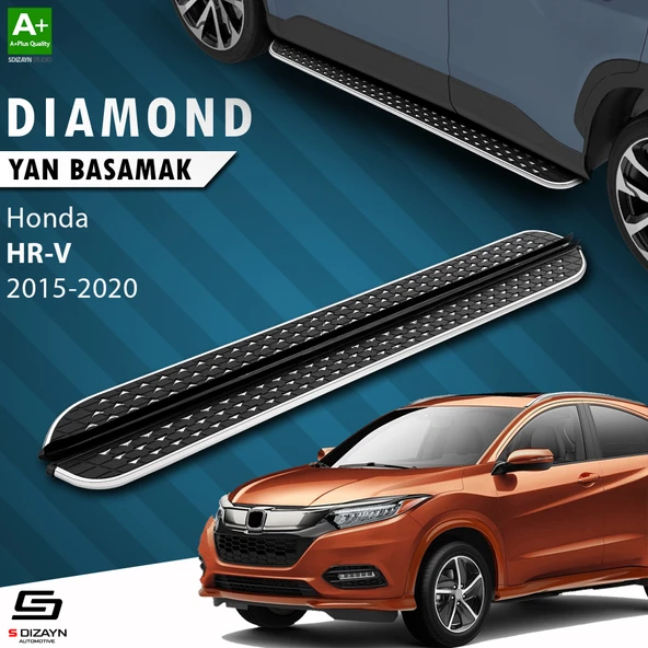 S-Dizayn Honda HR-V 2 Diamond Krom Yan Basamak 173 Cm 2015-2020 A+ Kalite ürün görseli 1