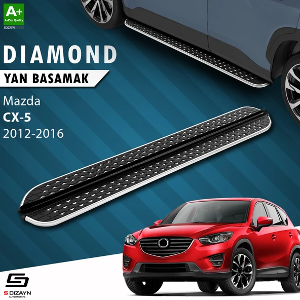 S-Dizayn Mazda CX-5 Diamond Krom Yan Basamak 183 Cm 2012-2016 A+ Kalite ürün görseli 1