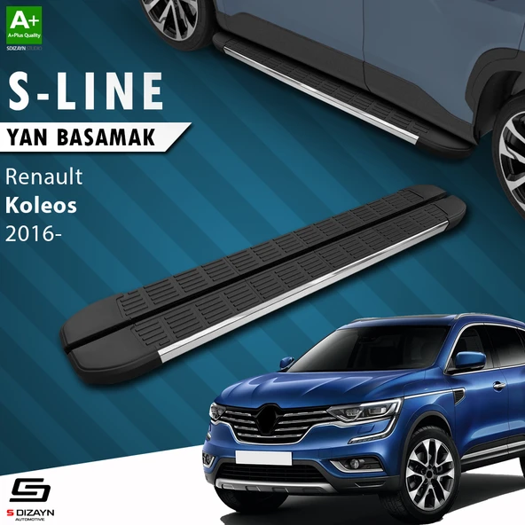 S-Dizayn Renault Koleos 2 S-Line Krom Yan Basamak 163 Cm 2016 Üzeri A+ Kalite ürün görseli 1