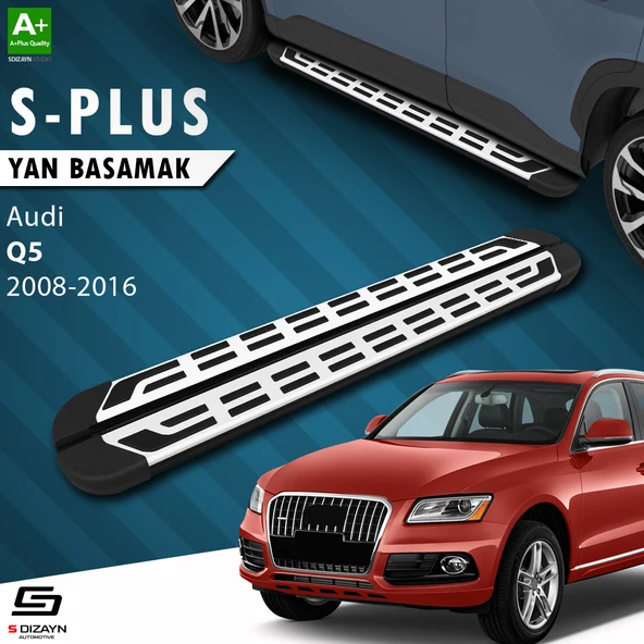 S-Dizayn Audi Q5 S-Plus Gri Yan Basamak 183 Cm 2008-2016 A+ Kalite ürün görseli 1