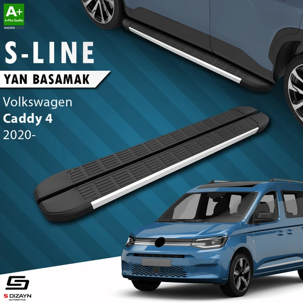 S-Dizayn VW Caddy 4 S-Line Aluminyum Yan Basamak 193 Cm 2020 Üzeri A+ Kalite ürün görseli 1