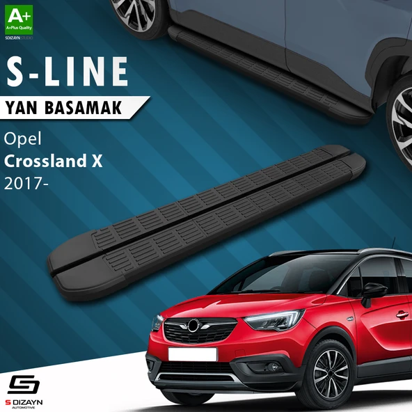 S-Dizayn Opel Crossland X S-Line Siyah Yan Basamak 173 Cm 2017 Üzeri A+ Kalite ürün görseli 1