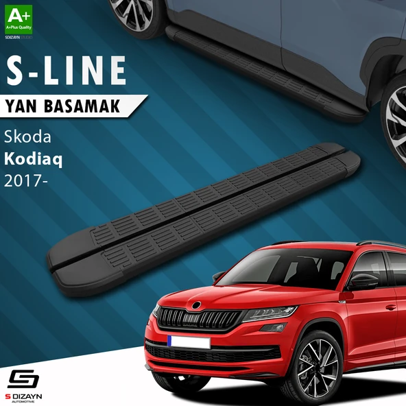 S-Dizayn Skoda Kodiaq S-Line Siyah Yan Basamak 193 Cm 2017-2023 A+ Kalite ürün görseli 1
