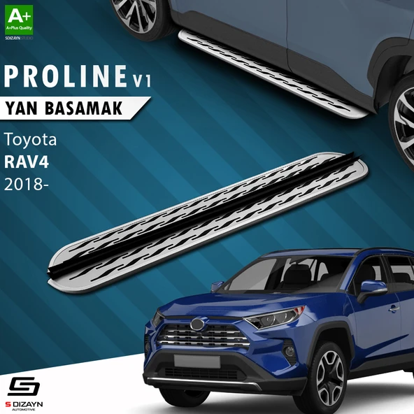 S-Dizayn Toyota RAV 4 5 OEM Still Pro V2 Aluminyum Yan Basamak 173 Cm 2018 Üzeri A+ Kalite ürün görseli 1