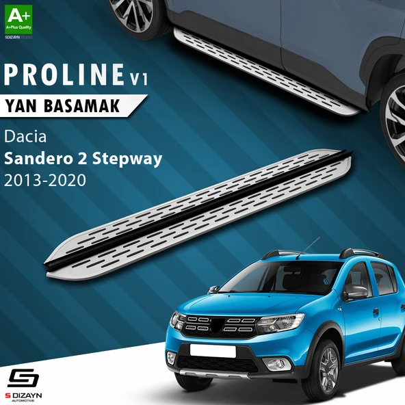 S-Dizayn Dacia Sandero 2 Stepway OEM Still Pro V1 Aluminyum Yan Basamak 173 Cm 2013-2020 A+ Kalite ürün görseli 1