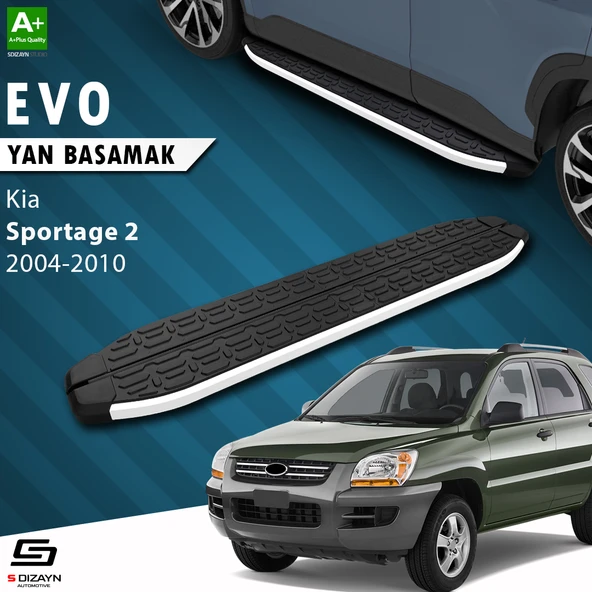 S-Dizayn Kia Sportage 2 Evo Aluminyum Yan Basamak 173 Cm 2004-2010 A+ Kalite ürün görseli 1
