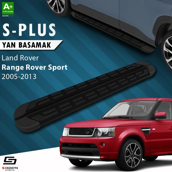 S-Dizayn Land Rover Range Rover Sport S-Plus Siyah Yan Basamak 183 Cm 2005-2013 A+ Kalite ürün görseli 1