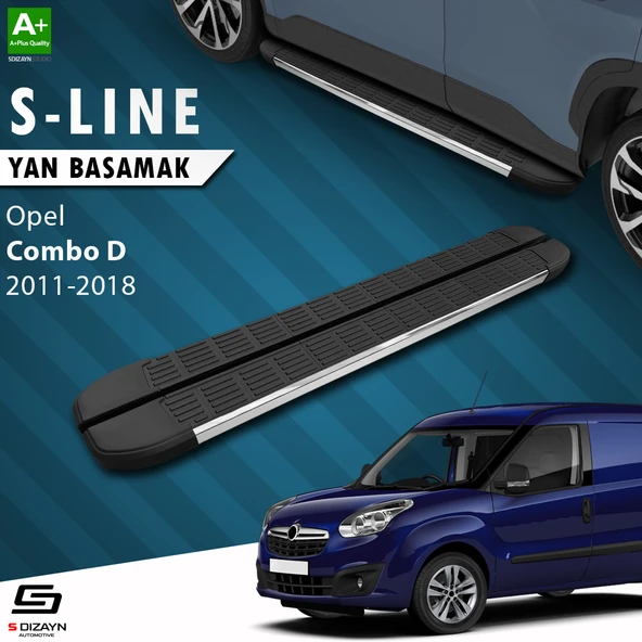 S-Dizayn Opel Combo D Uzun Şase S-Line Krom Yan Basamak 223 Cm 2011-2018 A+ Kalite ürün görseli 1