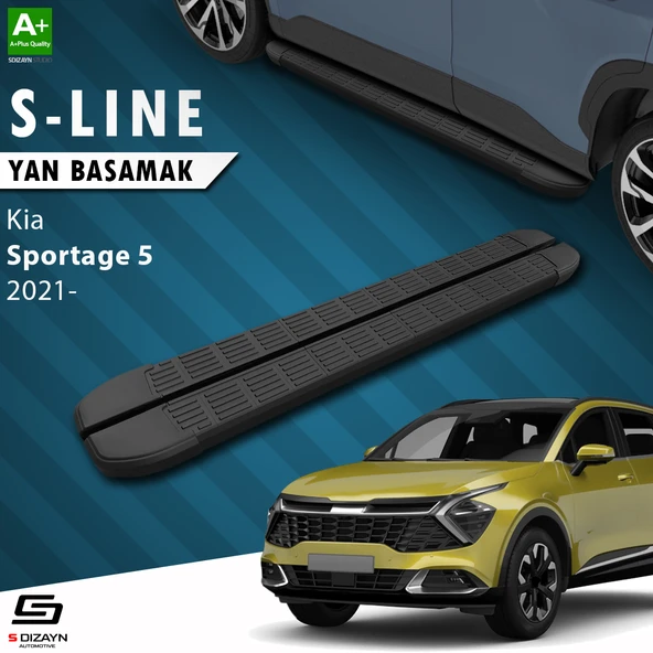 S-Dizayn Kia Sportage 5 S-Line Siyah Yan Basamak 173 Cm 2021 Üzeri A+ Kalite ürün görseli 1