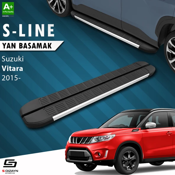 S-Dizayn Suzuki Vitara 4 S-Line Aluminyum Yan Basamak 163 Cm 2015 Üzeri A+ Kalite ürün görseli 1