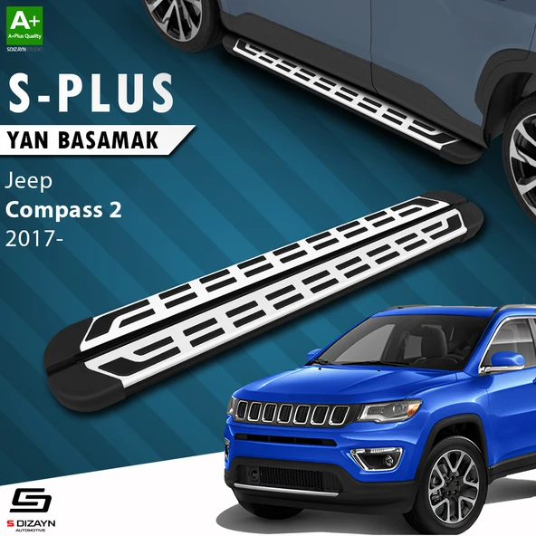S-Dizayn Jeep Compass 2 S-Plus Gri Yan Basamak 173 Cm 2017 Üzeri A+ Kalite ürün görseli 1