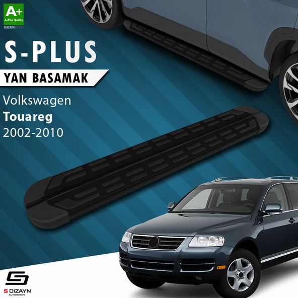 S-Dizayn VW Touareg S-Plus Siyah Yan Basamak 193 Cm 2002-2010 A+ Kalite ürün görseli 1