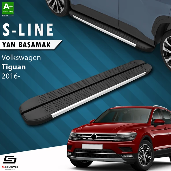 S-Dizayn VW Tiguan 2 S-Line Aluminyum Yan Basamak 173 Cm 2016-2024 A+ Kalite ürün görseli 1