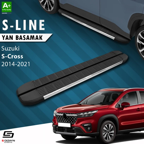 S-Dizayn Suzuki SX4 2 S-Cross S-Line Krom Yan Basamak 173 Cm 2014-2021 A+ Kalite ürün görseli 1