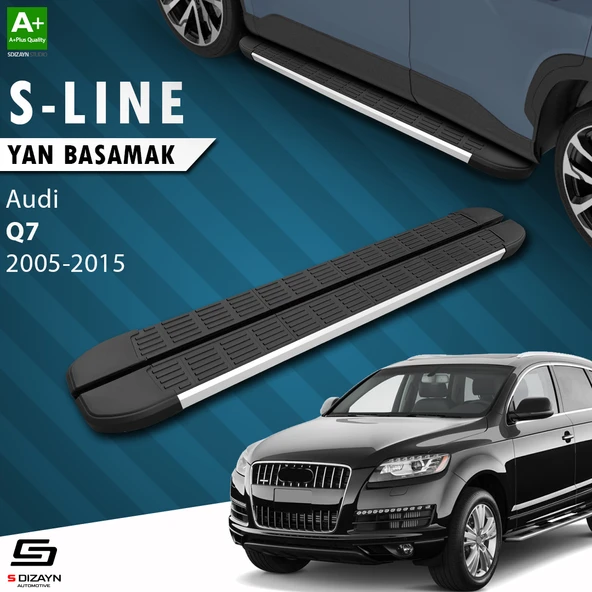 S-Dizayn Audi Q7 S-Line Aluminyum Yan Basamak 213 Cm 2005-2015 A+ Kalite ürün görseli 1