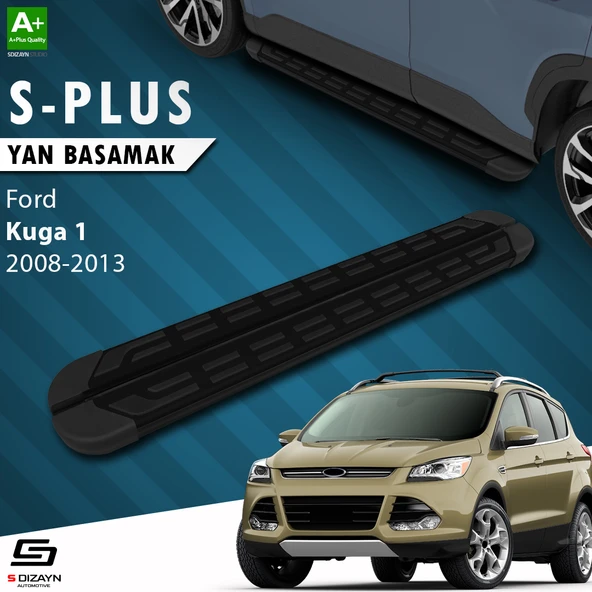 S-Dizayn Ford Kuga 1 S-Plus Siyah Yan Basamak 183 Cm 2008-2012 A+ Kalite ürün görseli 1