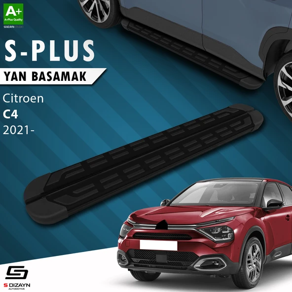 S-Dizayn Citroen C4 3 S-Plus Siyah Yan Basamak 183 Cm 2021 Üzeri A+ Kalite ürün görseli 1