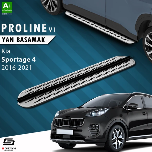 S-Dizayn Kia Sportage 4 OEM Still Pro V2 Aluminyum Yan Basamak 173 Cm 2016-2021 A+ Kalite ürün görseli 1