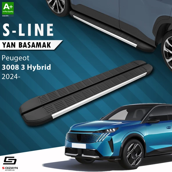 S-Dizayn Peugeot 3008 3 Hybrid S-Line Aluminyum Yan Basamak 183 Cm 2024 Üzeri A+ Kalite ürün görseli 1